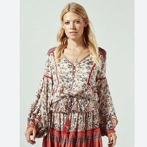 BNWT Spell Elle Blouse in Rosewood XXS